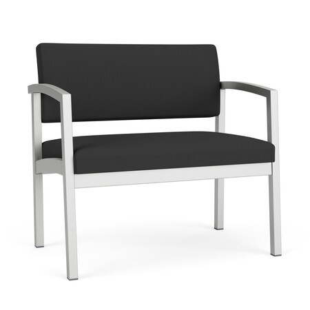 Lesro Lenox Steel Chair, Graphite (Gray) Seat, Graphite Back, 33 W 24.5 L 32 H LS1401